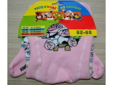 Dětské punčocháče termofroté - vel. 62-68 - růžové