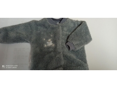 Kojenecký kabátek fleece-peří - vel. 62 šedý