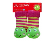 Ponožky kojenecké s chrastítkem - žába 62 (3-6m)