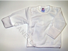 kojenecká košilka - přehrnovací rukávky bílá vel. 68