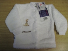 Kabátek fleece-peří - bílý - vel. 56 - bez výšivky