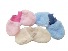 Kojenecké rukavičky fleece-peří - vel. 0 - 9 měsíců - různé barvy