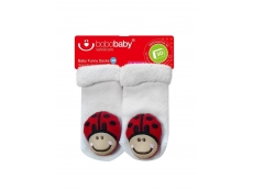 Ponožky kojenecké s chrastítkem - beruška Bílá 62 (3-6m)