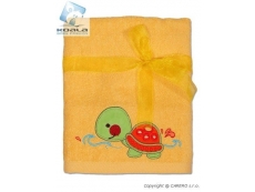 Dětský ručník  želvička 50x100 - Žlutá