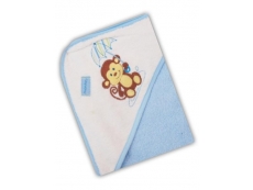 Dětská froté osuška Modrá opička - 100 x 100cm - 100% bavlna