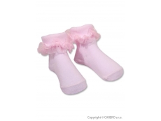 Kojenecké ponožky s volánkem růžové 62 (3-6m)