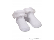 Kojenecké ponožky s volánkem bílé 62 (3-6m)