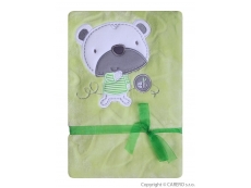 Dětská deka Zelená - medvěd - 80x100cm