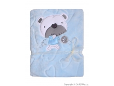 Dětská deka Modrá - medvěd - 80x100cm