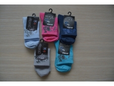 Ponožky dětské VOXX + stříbro Adventurik - dívčí (sv.růžová, tm.růžová)