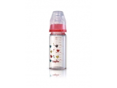 Skleněná kojenecká láhev Baby Ono - Červená