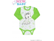 Kojenecké body Zebrababy - Zelená 80 (9-12m)