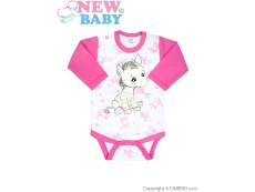 Kojenecké body Zebrababy - Růžová 68 (4-6m)