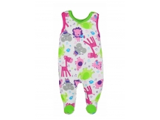 Kojenecké dupačky Zoo zelené pro holky - 80 (9-12m)