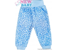 Kojenecké tepláčky - Leopardík Modrá 80 (9-12m)