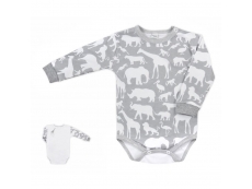 Kojenecké body Africa šedé - 80 (9-12m)