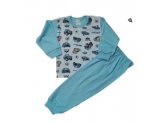 Dětské pyžamo - modrá- vel. 104 - autíčka