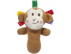 Plyšová hračka s pískátkem Akuku opice Hnědá