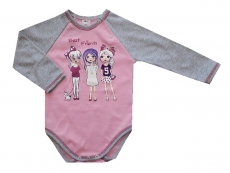 Kojenecké body Autex růžová 3 dívky - vel. 98