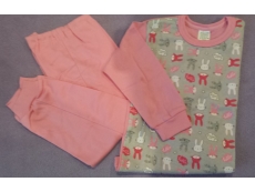 Dětské pyžamo - růžová - vel. 104 - zajíčci