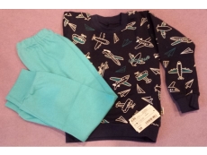 Dětské pyžamo - tmavě modrá - vel. 98 - letadla