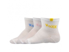 Kojenecké ponožky VOXX slabé Fredíček 11-13 - bílá+růžová