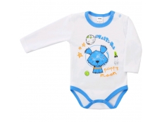 Kojenecké body s dlouhým rukávem Bílá 74 (6-9m)