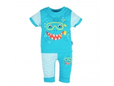 Kojenecké tričko s krátkým rukávem a tepláčky New Baby Shark Tyrkysová 92 (18-24m)