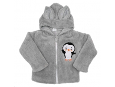 Zimní dětská mikina Penguin šedá - 92 (18-24m)