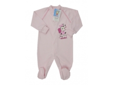Kojenecký overal Autex s českým nápisem - beruška růžový - vel. 68