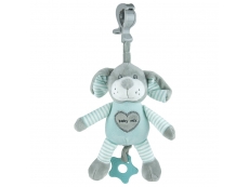 Edukační hrající plyšová hračka s klipem - pes zelený