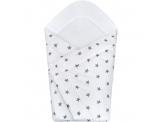 Dětská zavinovačka New Baby šedé hvězdičky Bílá