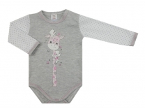 Kojenecké body Kočka šedá - vel. 92