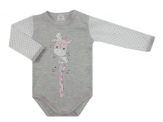 Kojenecké body Kočka šedá - vel. 92