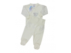 Souprava do porodnice 2dílná - Smetanová - vel. 62 myška