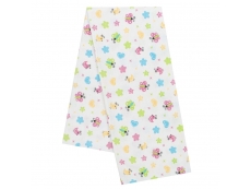 Flanelová plena s potiskem New Baby bílá ptáci a motýli Bílá  NEW BABY