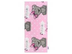 Flanelová plena s potiskem New Baby medvídci růžová