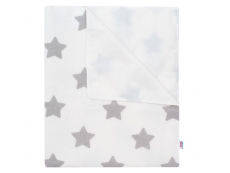 Nepromokavá flanelová podložka New Baby hvězdičky Bílá