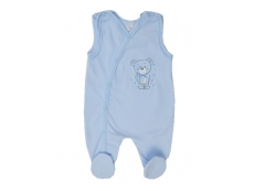 Kojenecké propínací dupačky modrá - vel. 56 sloník