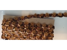 fliry s korálky medovozlatá - 1m