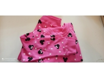 Dětské pyžamo s českým nápisem - tmavě růžová - vel. 92 myšáci