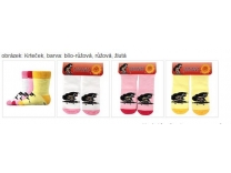 Ponožky Krteček - celofroté s lycrou 0 - 6měs holka