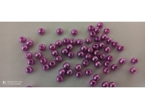 AKCE Bižuterní korálky - perličky fialkové 3mm - sáček