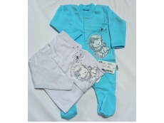 Kojenecký overal Vejnar český nápis - bílá - vel. 68 ježek