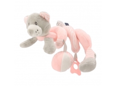 Hračka na postýlku Spirála - medvěd růžový