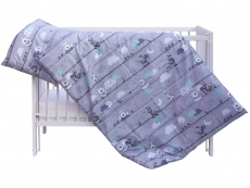 Povlečení do postýlky 2-dílné 90/120 cm - Zebra - modrá