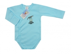 Kojenecké body + polodupačky oslík tyrkysová - vel. 62