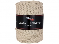 CORDY 2,5mm macrame béžová - 1 klubko