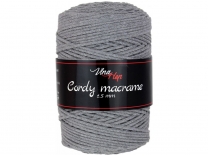 CORDY 2,5mm macrame šedá - 1 klubko