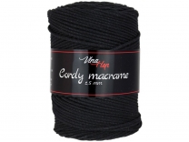 CORDY 2,5mm macrame černá - 1 klubko